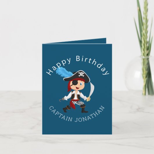 Pirate Boy Party Card Karte (Vorderseite)