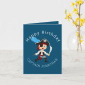 Pirate Boy Party Card Karte (Gelbe Blume)