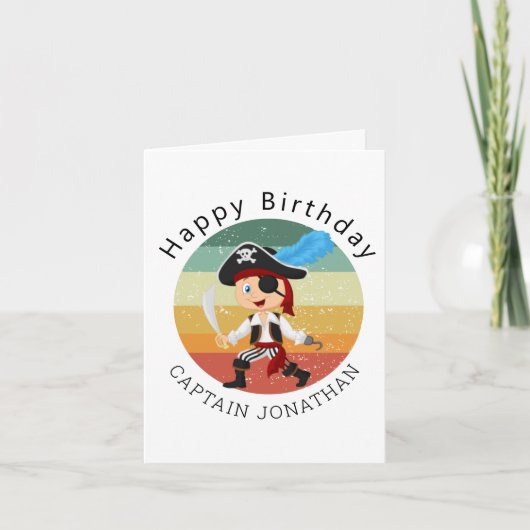 Pirate Boy Party Card Karte (Vorderseite)