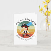 Pirate Boy Party Card Karte (Gelbe Blume)