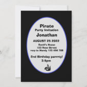 Pirate Boy Party Card Mitteilungskarte (Rückseite)