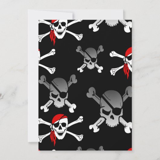 Pirate Boy Party Einladung (Rückseite)