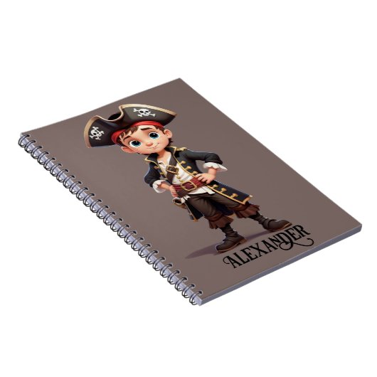 Pirate Boy Personalize Notizblock (Rechte Seite)