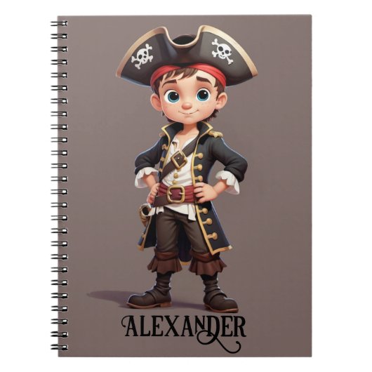 Pirate Boy Personalize Notizblock (Vorderseite)