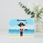 Pirate Boy Postkarte (Stehend Vorderseite)
