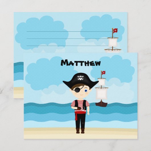 Pirate Boy Postkarte (Vorne/Hinten)