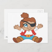 Pirate Boy Postkarte (Vorne/Hinten)