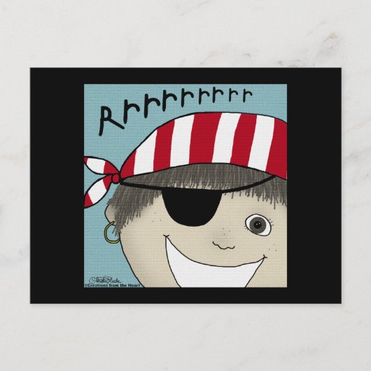Pirate Boy Rrrrrr Postkarte (Vorderseite)