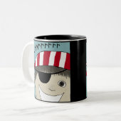 Pirate Boy Rrrrrr Zweifarbige Tasse (Vorderseite Links)