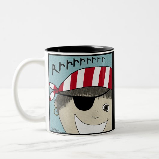Pirate Boy Rrrrrr Zweifarbige Tasse (Links)