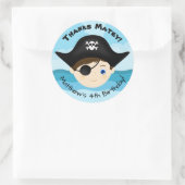 Pirate Boy Runder Aufkleber (Tasche)
