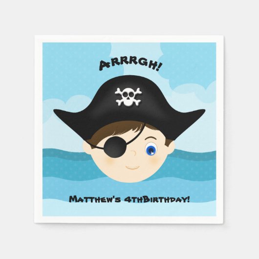 Pirate Boy Serviette (Vorderseite)