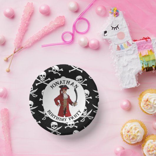 Pirate BOY Skulls Pappteller (Party)
