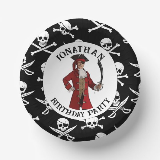 Pirate BOY Skulls Pappteller (Vorderseite)