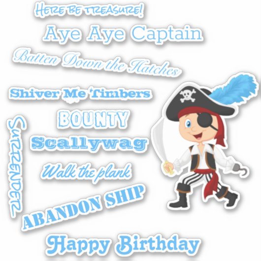 Pirate Boy Sticker (Vorderseite)