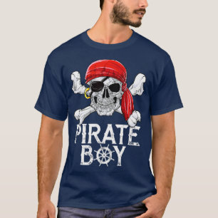 Pirate Boy T Piratenflagge Flag Schädelknochen T-Shirt