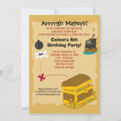 Pirate Boy's Birthday Einladung 12x18 (Vorderseite)