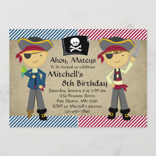 Pirate Boys Einladungen zum Geburtstag