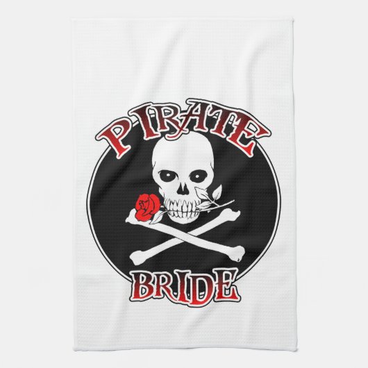 Pirate Bride Geschirrtuch (Vertikal)