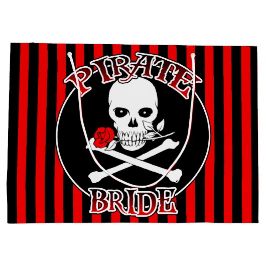 Pirate Bride Gift Bag Große Geschenktüte (Rückseite)