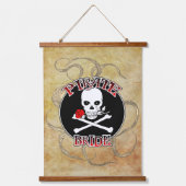 Pirate Bride & Groom Set Wandteppich Mit Holzrahmen (Vorderseite)