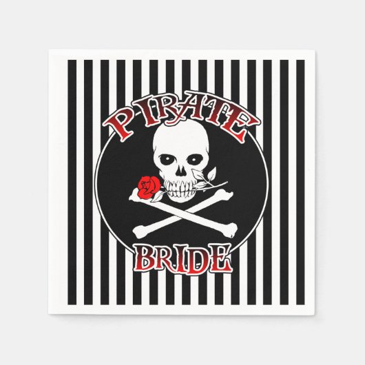 Pirate Bride Paper Napkins Serviette (Vorderseite)