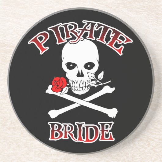 Pirate Bride Sandstein Untersetzer (Vorne)