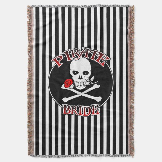 Pirate Bride Throw Decke (Vorderseite Vertikal)