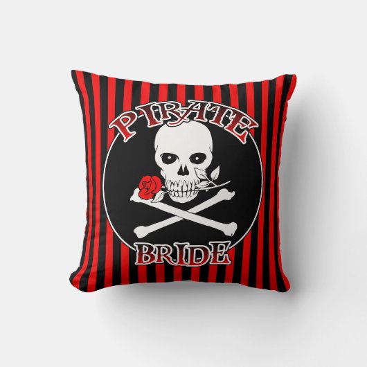 Pirate Bride Throw Pillow Kissen (Vorderseite)