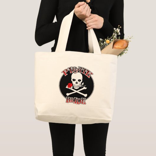 Pirate Bride Tote Bag Jumbo Stoffbeutel (Vorderseite (Produkt))