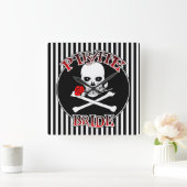 Pirate Bride Wall Clock Quadratische Wanduhr (Zuhause)
