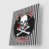 Pirate Bride Wall Clock Quadratische Wanduhr (Winkel)