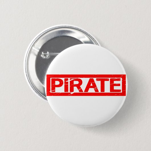 Pirate-Briefmarke Button (Vorne & Hinten)