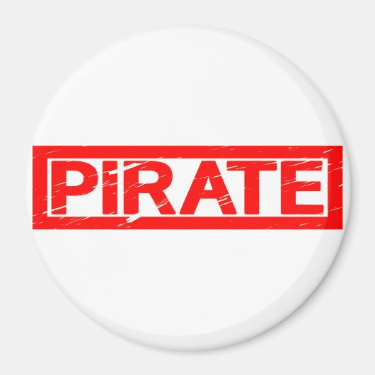 Pirate-Briefmarke Magnet (Vorne)