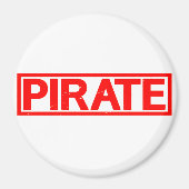 Pirate-Briefmarke Magnet (Vorne)