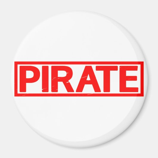 Pirate-Briefmarke Magnet (Vorne)