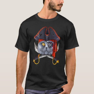 Pirate British Shorthair Piratenflagge Halloween C T-Shirt
