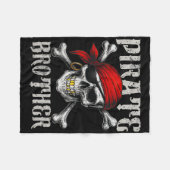 Pirate Brother Piratenflagge Flag und Skull Crossb Fleecedecke (Vorderseite (Horizontal))