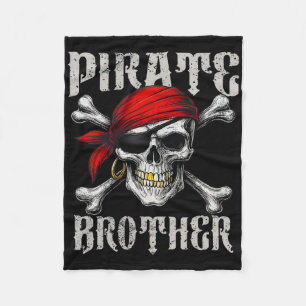 Pirate Brother Piratenflagge Flag und Skull Crossb Fleecedecke