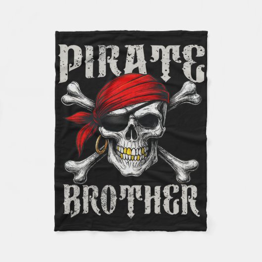 Pirate Brother Piratenflagge Flag und Skull Crossb Fleecedecke (Vorderseite)