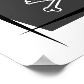 Pirate Brush Flag Poster (Ecke)