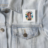 Pirate Buccaneer Beauty on Deck Button (Beispiel)