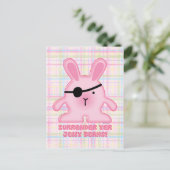 Pirate Bunny Postcard Postkarte (Stehend Vorderseite)