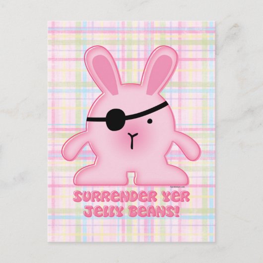 Pirate Bunny Postcard Postkarte (Vorderseite)
