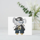 Pirate Bunny Postkarte (Stehend Vorderseite)