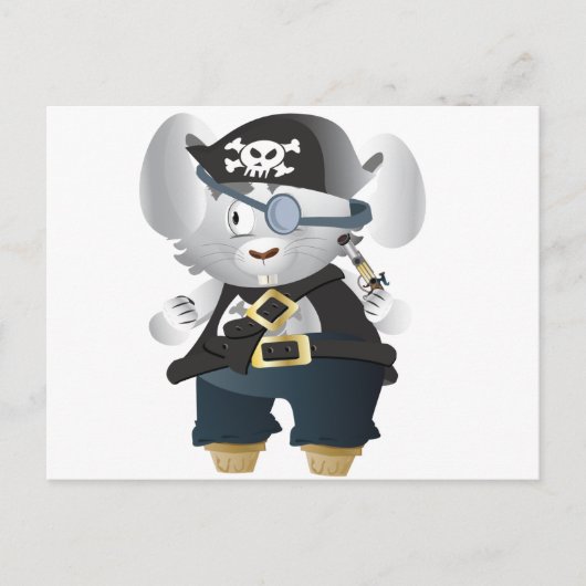 Pirate Bunny Postkarte (Vorderseite)