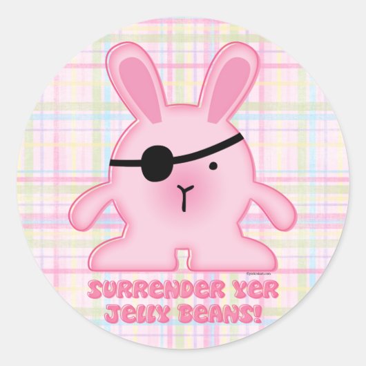 Pirate Bunny Sticker (Vorderseite)