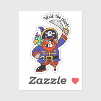 Pirate Capt mit Peg Leg Aufkleber