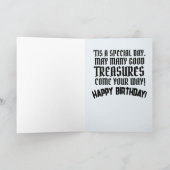 PIRATE CAPTAIN CAT GEBURTSTAG Grußkarten Karte (Innenseite)