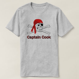 Pirate Captain Cook Gray T - Shirt